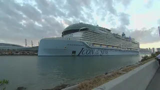 World's largest cruise ship boarded nearly 10,000 passengers as it set sail for its maiden voyage