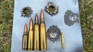 338 Lapua vs 7mm RM vs 308 Win vs 6.5 Grendel On Steel