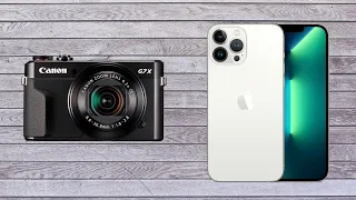 iPhone 13 Pro Max vs Canon G7X Mark II