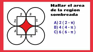 Calcular el area de la region sombreada facil y practico - Nivel Secundaria