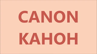 CANON / КАНОН