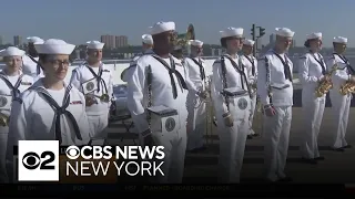 U.S. Navy Band Northeast performs "God Bless America" to kick off Fleet Week