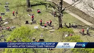 All hands on deck for tornado cleanup at Pleasant Hill cemetery