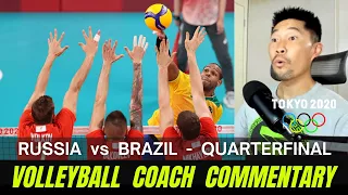 VB Coach Commentary - Semifinal RUSSIA (ROC) vs BRAZIL | Tokyo 2020 Olympics Men's Volleyball