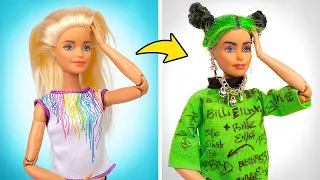 Transformação de Barbie | DIY Boneca Billie Eilish