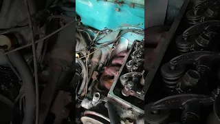 Renault 16 Ts engine on fire