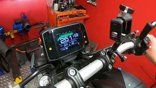 Custom ecu tuning on a euro 5 Yamaha Mt09 .