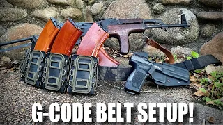 G-CODE MULTICAM BLACK CONTACT SERIES GUN BELT UNBOXING AND SETUP TO RUN AK MAGS!