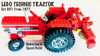 Lego Technic Tractor 851 from 1977 - Unboxing and Speed Build