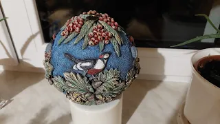 Christmas ornament - forest bauble with birds 🦆#diy #tutorial