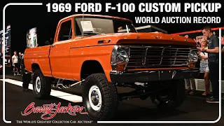 AUCTION WORLD RECORD - 1969 Ford F-100 Custom Pickup - BARRETT-JACKSON 2023 PALM BEACH
