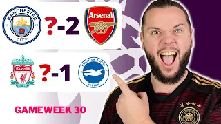 Premier League Gameweek 30 Predictions & Betting Tips | Manchester City vs Arsenal