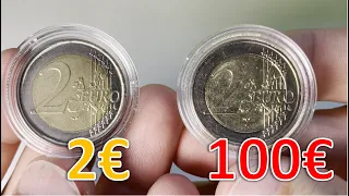 SELTENER MÜNZENFEHLER !!  2 Euro Münze mit Stempeldrehung
