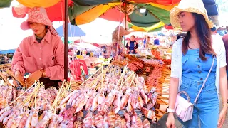 Cambodia Crab Market, Best Seafood Market @Kep Beach, Grilled Seafood & More - Best Street Food