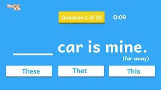 Demonstrative Adjectives Quiz || Can You Get A 20/20 Score?