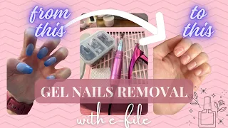 Removing gel nails with e-file as a beginner #diynails  #gelnails #nailtutorial #nails #nailpolish