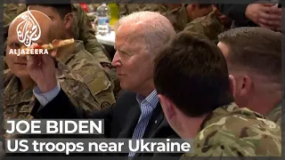 Biden meets US troops stationed near Ukraine border