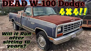 1983 Dodge W-100 Revival! Will it run after sitting 18 years?