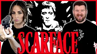 My husband watches SCARFACE for the FIRST time || Movie Reaction