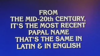 Final Jeopardy Episode 3/20/17.