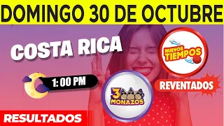 Sorteo 1:00pm Nuevos Tiempos y 3 Monazos Medio día del domingo 30 de octubre del 2022