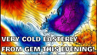 Very Cold Easterly From GEM This Evening! 28th February 2024