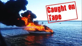 Luxury boat EXPLODES in a Marina  |  Caught on tape  |  ORIGINAL FOOTAGE