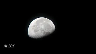 My New Gosky 20-60x80 Spotting Scope - Sample footage of MOON | Amateur astronomy