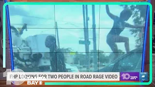 FHP: 2 people seen in video attacking person's car in road rage incident