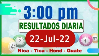 3 PM Resultados Sorteo Loto Nicaragua, Honduras Guatemala y Costa Rica de 22 de Julio de 2022