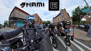 Nami eScooters and Onyx eBikes High-Speed Group Ride to Coney Island! 4K Ride Video