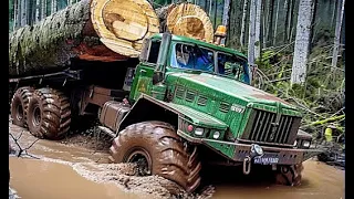 BIGGEST LOGGING TRUCKS FAILS CRAZY DRIVERS DANGEROUS OFF ROADS MEGA MACHINES DESTROYS FASTEST CARS