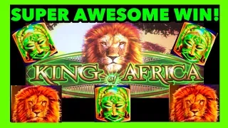 SUPER AWESOME WIN!!! King of Africa *WMS* Classic Slot Machine Bonus Wins!