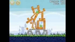 Angry Birds HD: Poached Eggs 1-17 Mighty Eagle Walkthrough (100%)