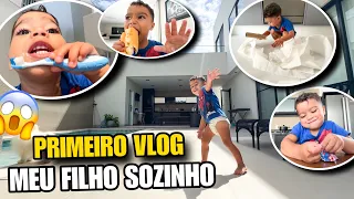 MEU FILHO FEZ O PRIMEIRO VLOG NO CANAL !!! 😱😂 *olha isso*