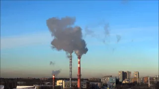 Дым из трубы (time lapse)