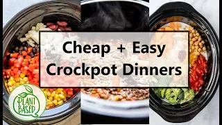 $45 ENTIRE WEEK Lunch + Dinner / 7 HEALTHY Vegan Crockpot Meals on a BUDGET