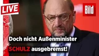 Ausgebremst! Martin Schulz verzichtet auf Ministerposten