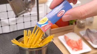 Delicious Miniature Seafood Pasta Recipe | Miniature Cooking Food By "Tiny Cakes"