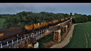 Loram Rail Grinder working on the approach to the CSX Ohio River Bridge at Henderson, KY