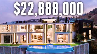 Touring a $22,888,000 Futuristic Los Angeles MEGA MANSION!