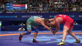 1/4 FS - 79 kg: G. GRIGORYAN (ARM) v. R. KURBANOV (UZB)