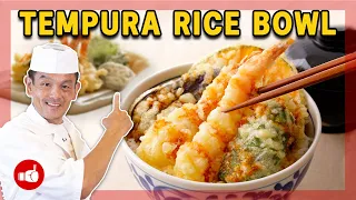 Simple TENDON Recipe at Home! | Japanese Tempura Rice Bowl