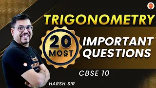 20 Most Important Questions Trigonometry Class 10 One Shot Revision CBSE 2023 @VedantuClass910