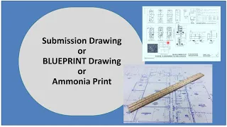 Submission Drawing or BLUEPRINT Drawing / Ammonia Print