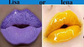 LISA OR LENA Fashion|Purple Vs Yellow|dress, Shoes, nail,bag,& More
