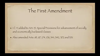 The Shankari Prasad Case - I: The First Amendment