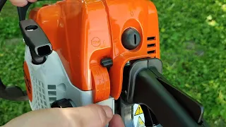 Бензопила STIHL MS 180 перший пуск і обкатка.