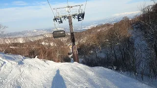 2021/12/24  野沢温泉スキー場、やまびこコースのリフト下を滑ってみました。