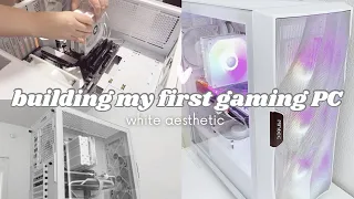 Building my first gaming PC 🤍 $1500 all-WHITE aesthetics | RX 6700 XT